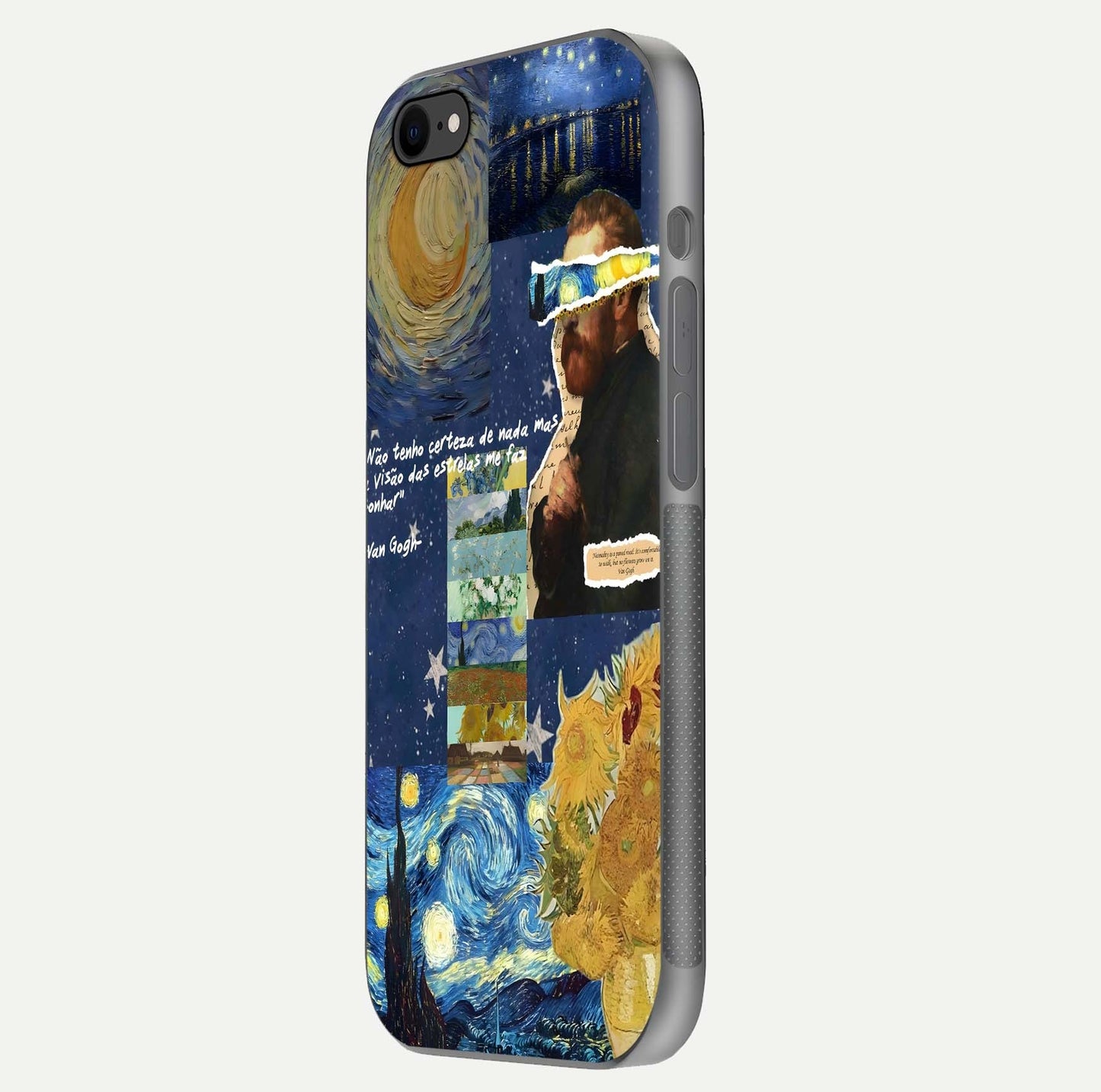 Starry Dream Vision Glass Case for iPhone 8 side-angle image showing reflection and cosmic gradient tones