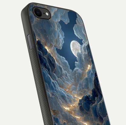 Celestial Cloud Road Glass Case for iPhone 8 close-up view showing road gradient and cloud reflection shine