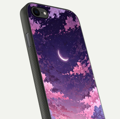 Sky Drift Clouds Glass Case for iPhone 8 close-up angled shot highlighting cloud texture and reflection