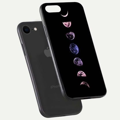 Crimson All Planets Glass Case for iPhone 8 floating mockup showing gloss depth and rich hues