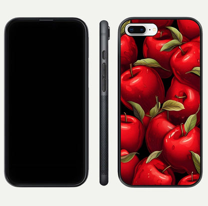 Apple Pattern Glass Case for iPhone 16 Pro front and back layout highlighting clean lines and protective glass finish