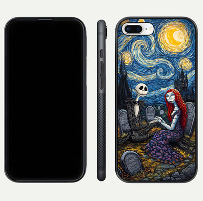 Eternal Night Love Glass Case for iPhone 8 Plus dual-view layout displaying HD art and curved polish