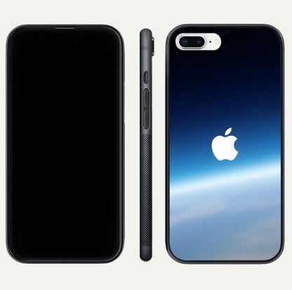 Minimal Apple Sky Glass Case for iPhone 8 Plus front & back layout with clean tone and minimal finish