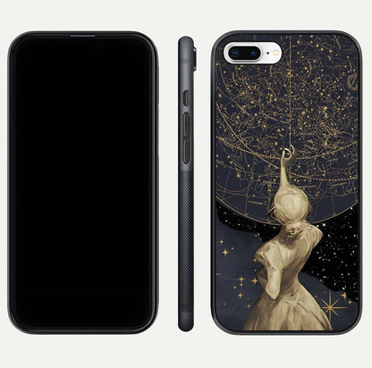 Taylor Swift Girl Glass Case for iPhone 8 Plus front & back layout showing clean edge and vivid print