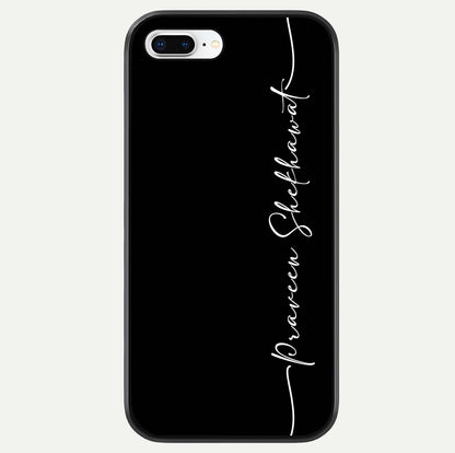 Black Tune Custom Name Glass Case For iPhone 8 Plus by Custom World