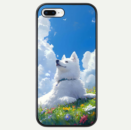 Blissful Cloud Pup Glass Case For iPhone 16 Pro by Custom World