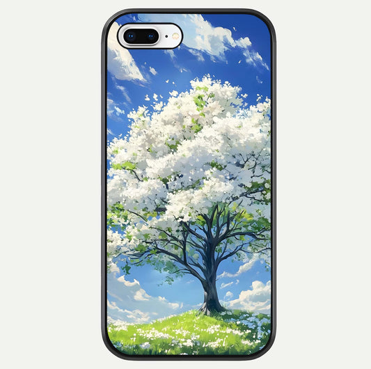 Blossom Sky Serenity Glass Case For iPhone 16 Pro by Custom World