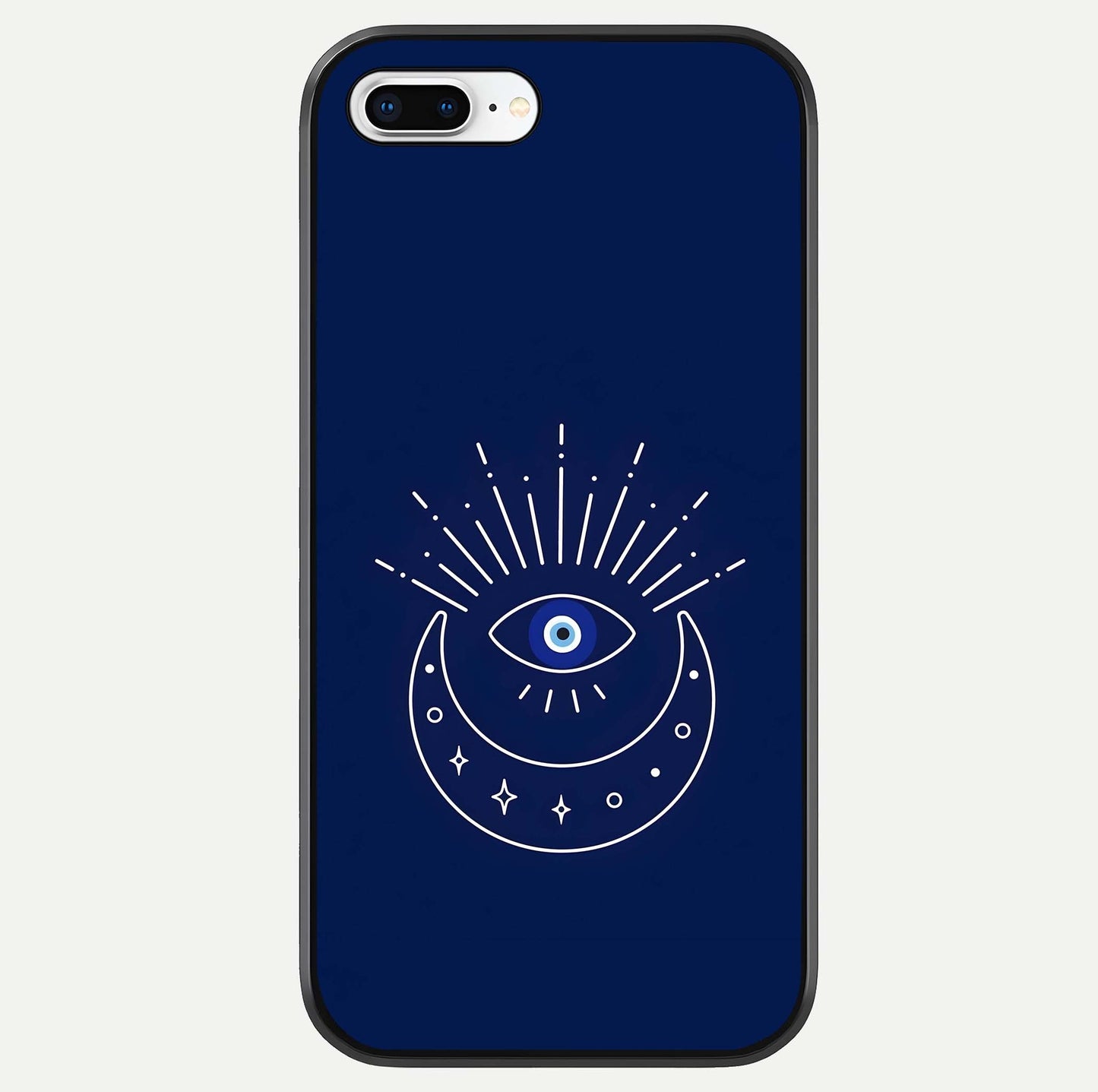Blue Evil Eye Glass Case For iPhone 8 Plus by Custom World