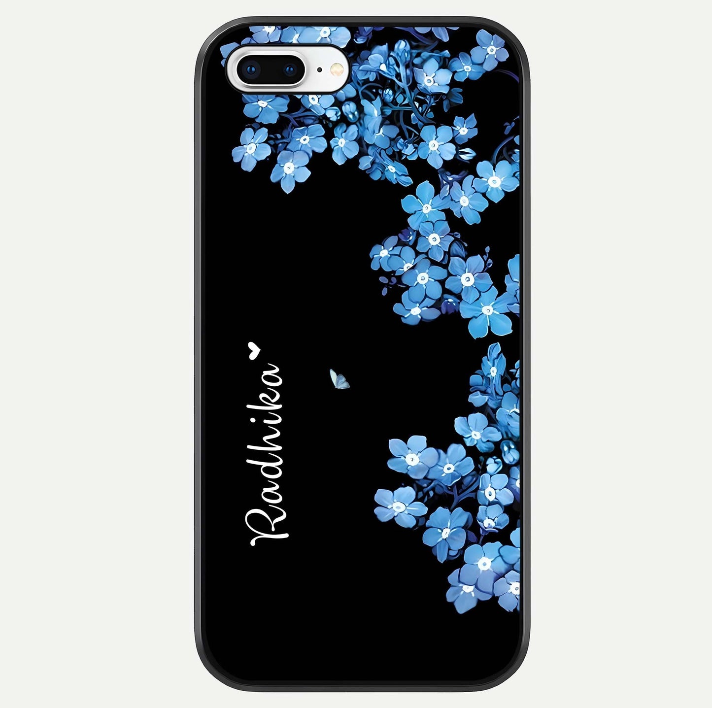Blue Petal Dream Custom Name Glass Case For iPhone 8 Plus by Custom World