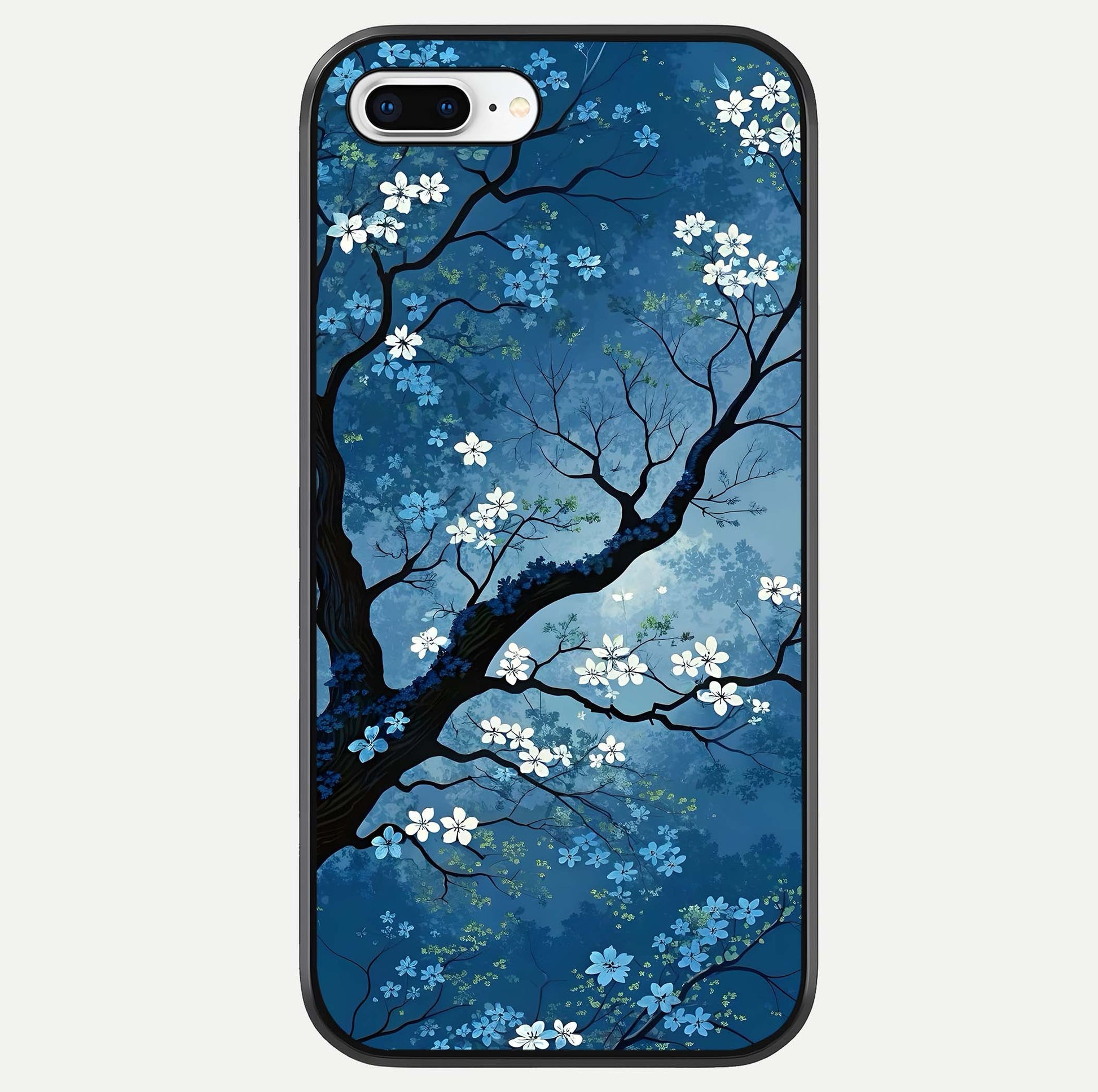Blue Tree Serenity Glass Case For iPhone 8 Plus by Custom World