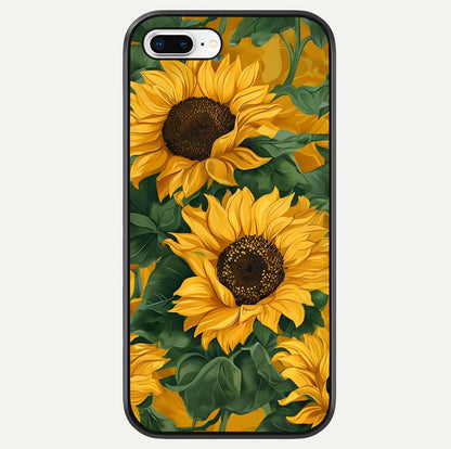 Bright Sunflower Bloom Glass Case For iPhone 8 Plus by Custom World