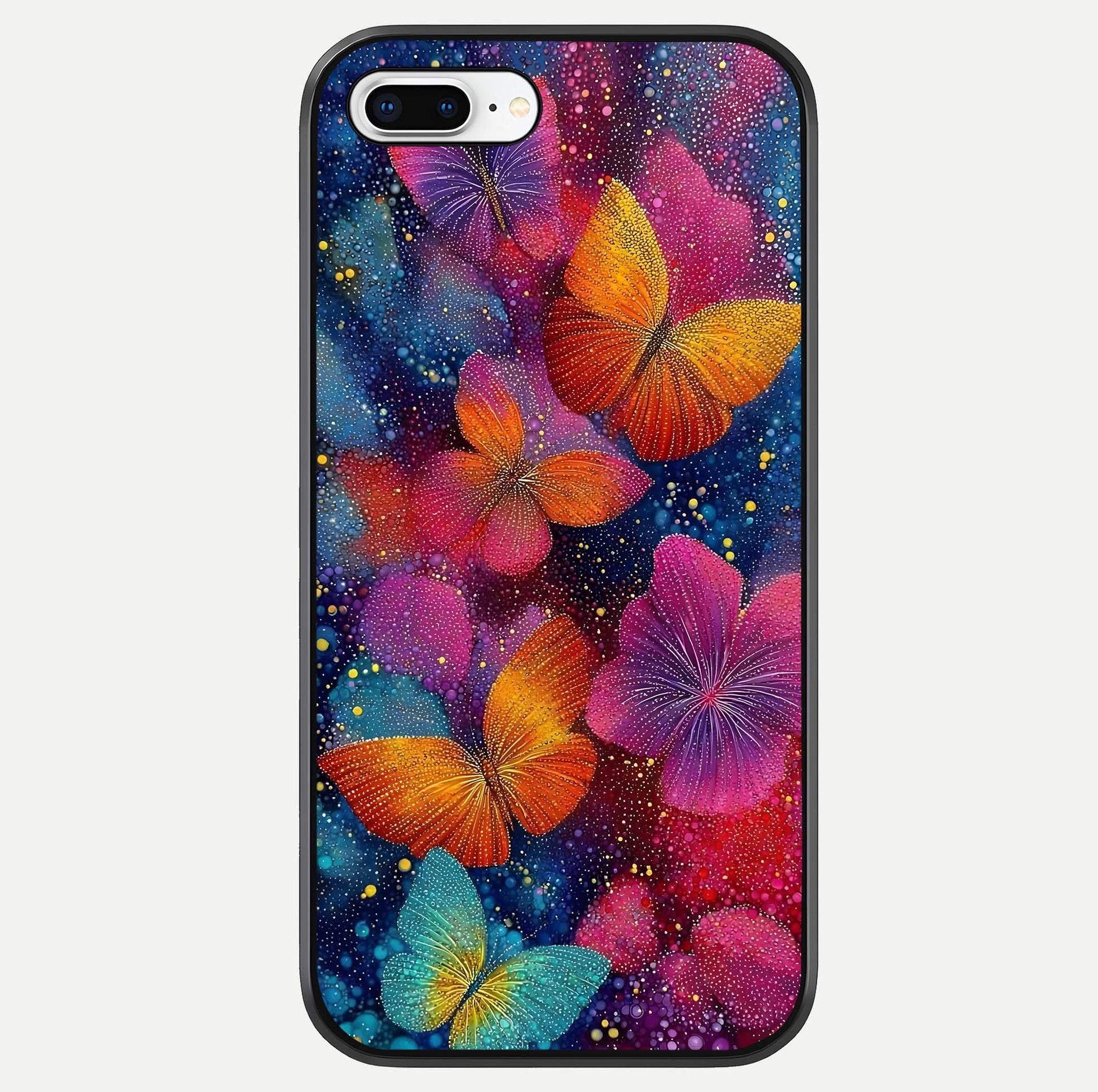 Butterfly Dream Mist Glass Case For iPhone 8 Plus by Custom World