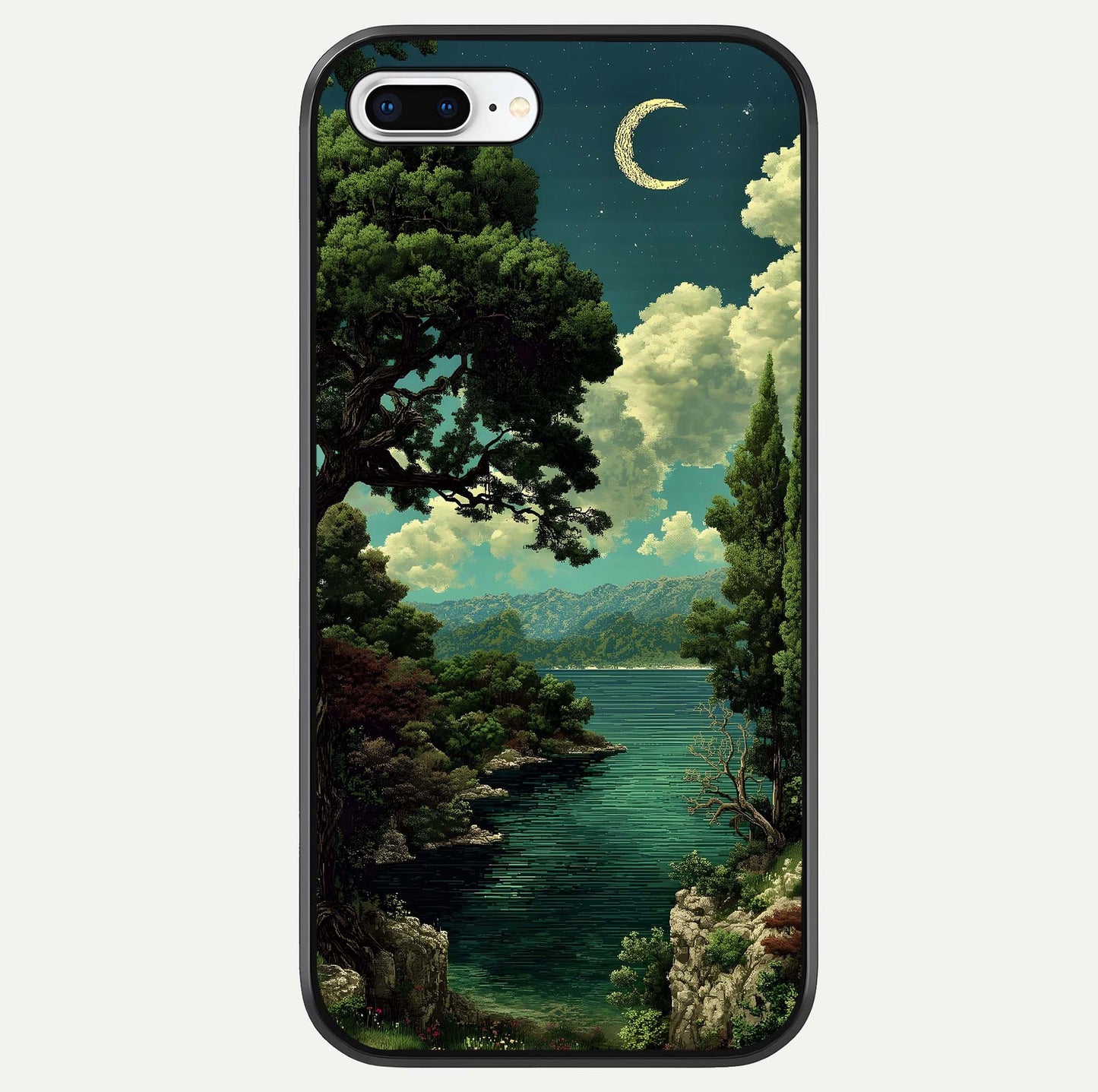 Celestial Lake Peace Glass Case For iPhone 8 Plus by Custom World