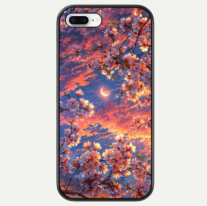 Celestial Sakura Sunset Glass Case For iPhone 8 Plus by Custom World