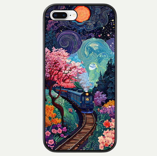 Celestial Train Journey Glass Case For iPhone 8 Plus by Custom World