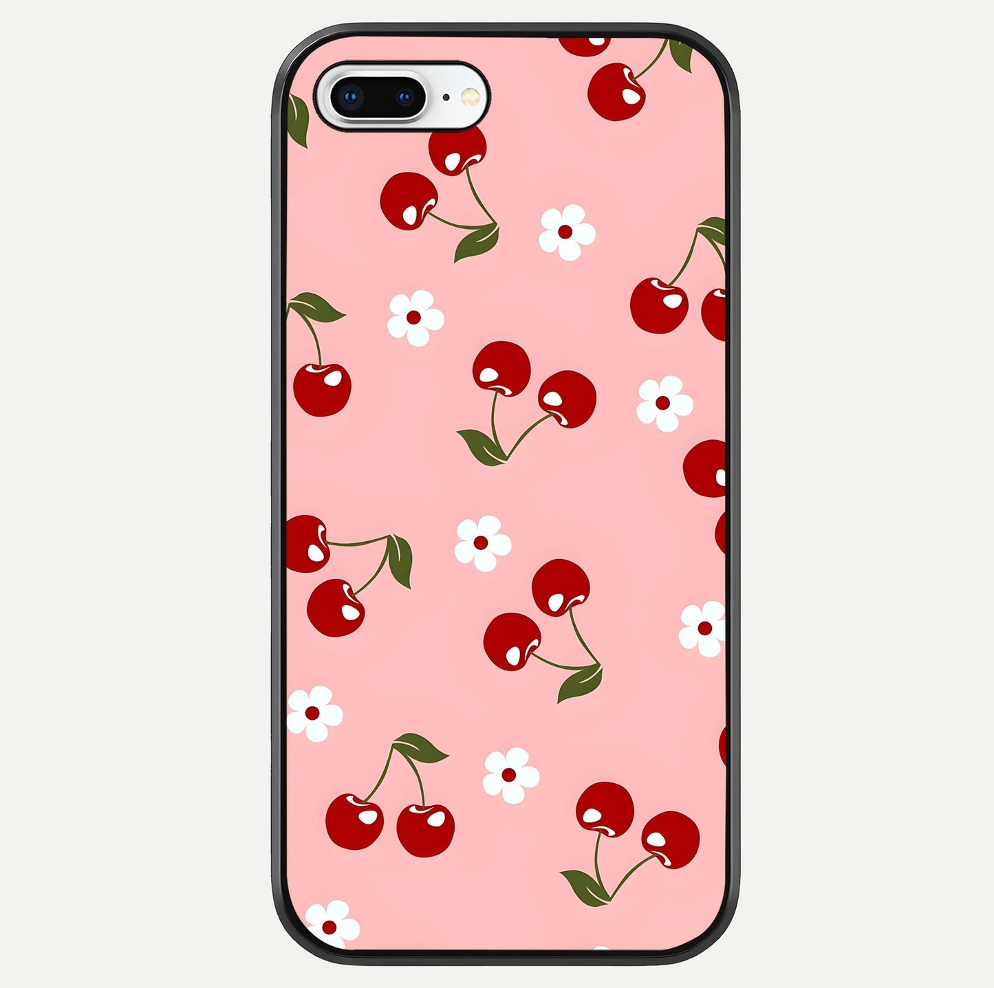Cherry Love Mood Glass Case For iPhone 8 Plus by Custom World