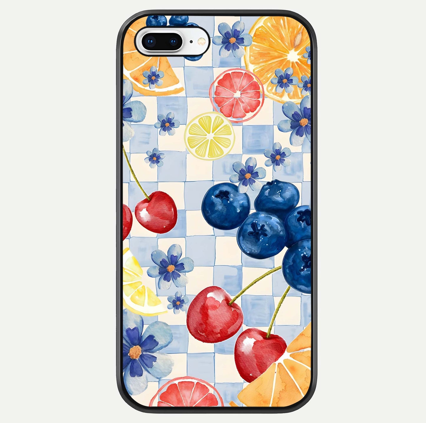 Citrus Bloom Joy Glass Case For iPhone 8 Plus by Custom World