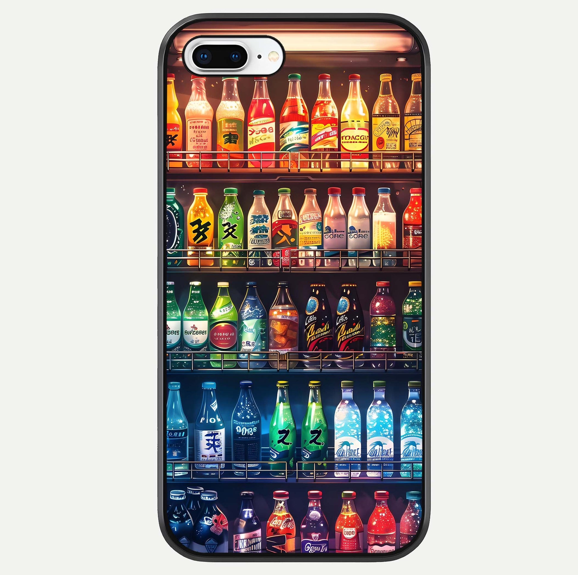 Colorful Soda Bottles Glass Case For iPhone 8 Plus by Custom World