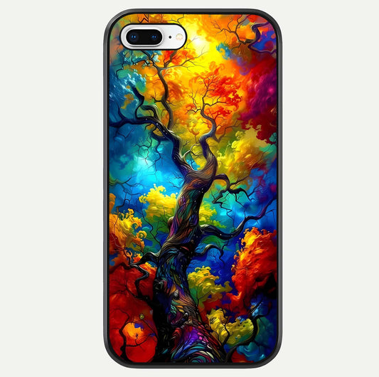Colorful Tree Glass Case For iPhone 8 Plus by Custom World