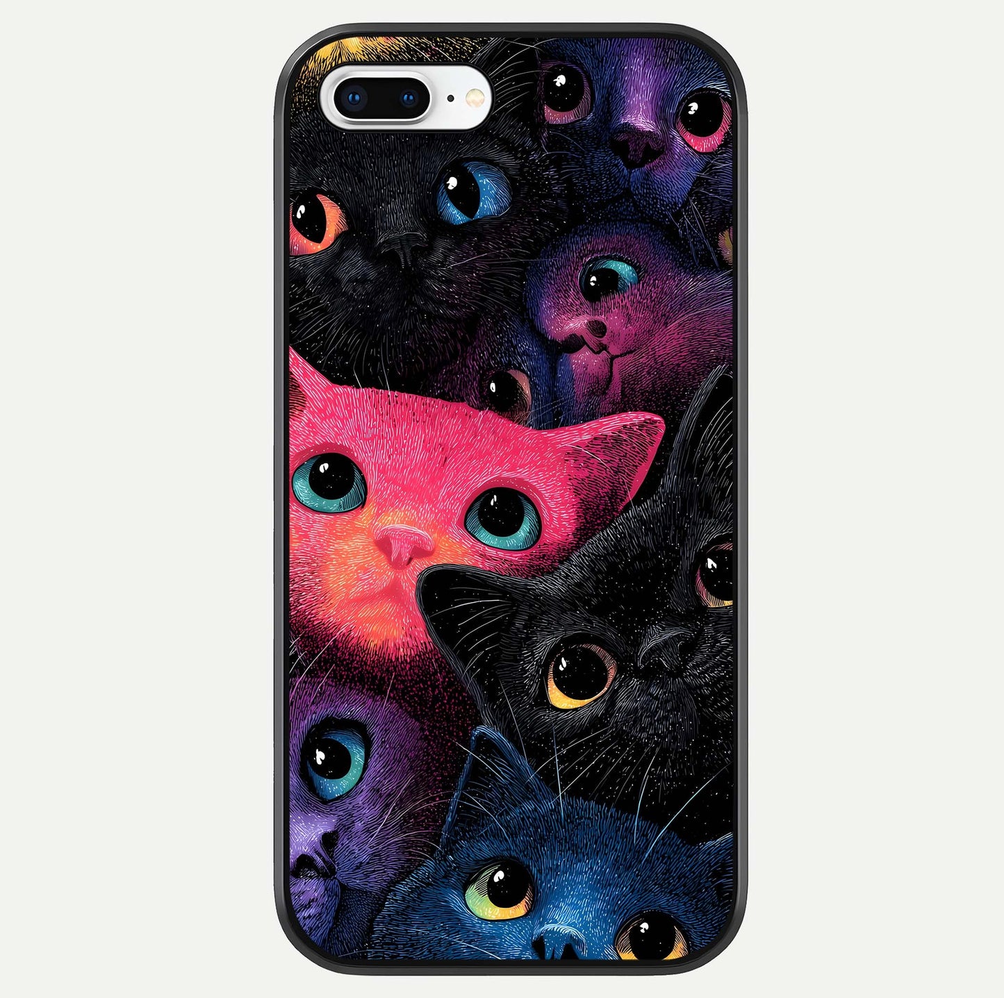 Cosmic Cats Dreams Glass Case For iPhone 8 Plus by Custom World