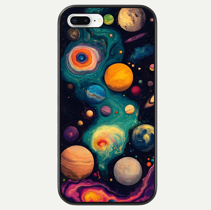 Cosmic Planet Journey Glass Case For iPhone 8 Plus by Custom World