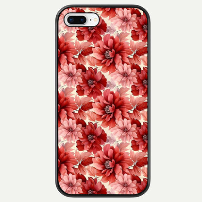 Crimson Love Petals Glass Case For iPhone 8 Plus by Custom World