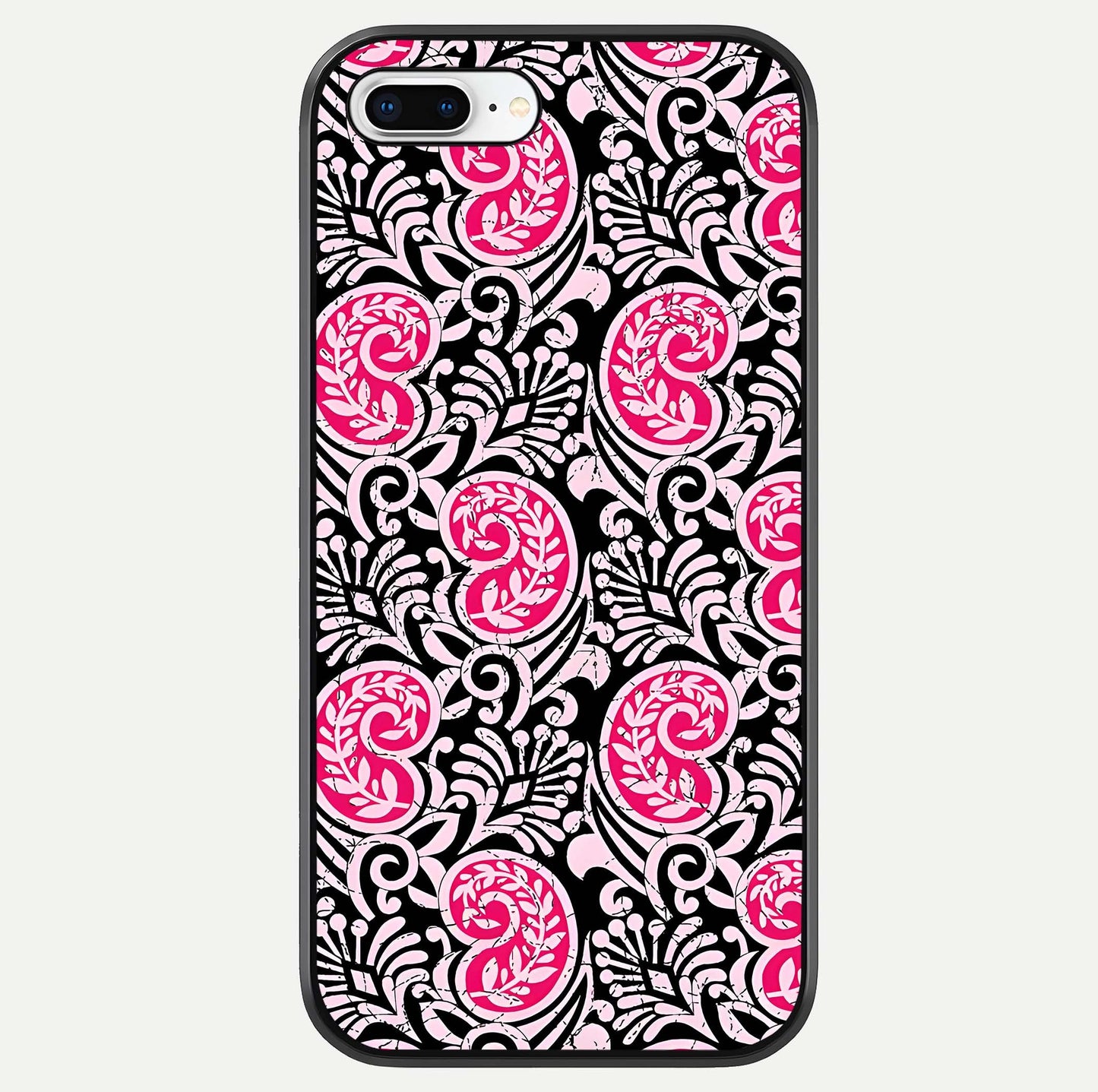 Crimson Paisley Charm Glass Case For iPhone 8 Plus by Custom World