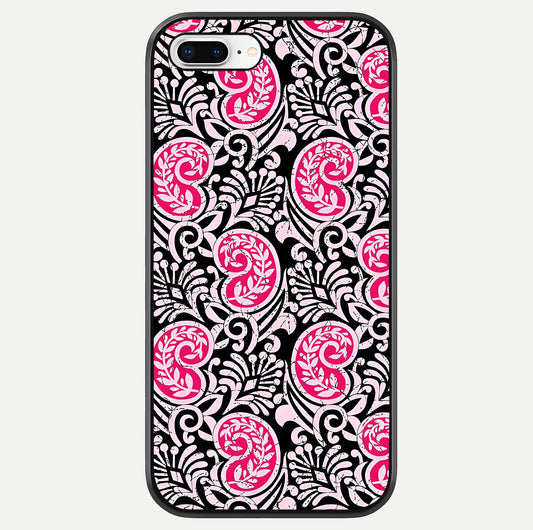 Crimson Paisley Charm Glass Case For iPhone 8 Plus by Custom World