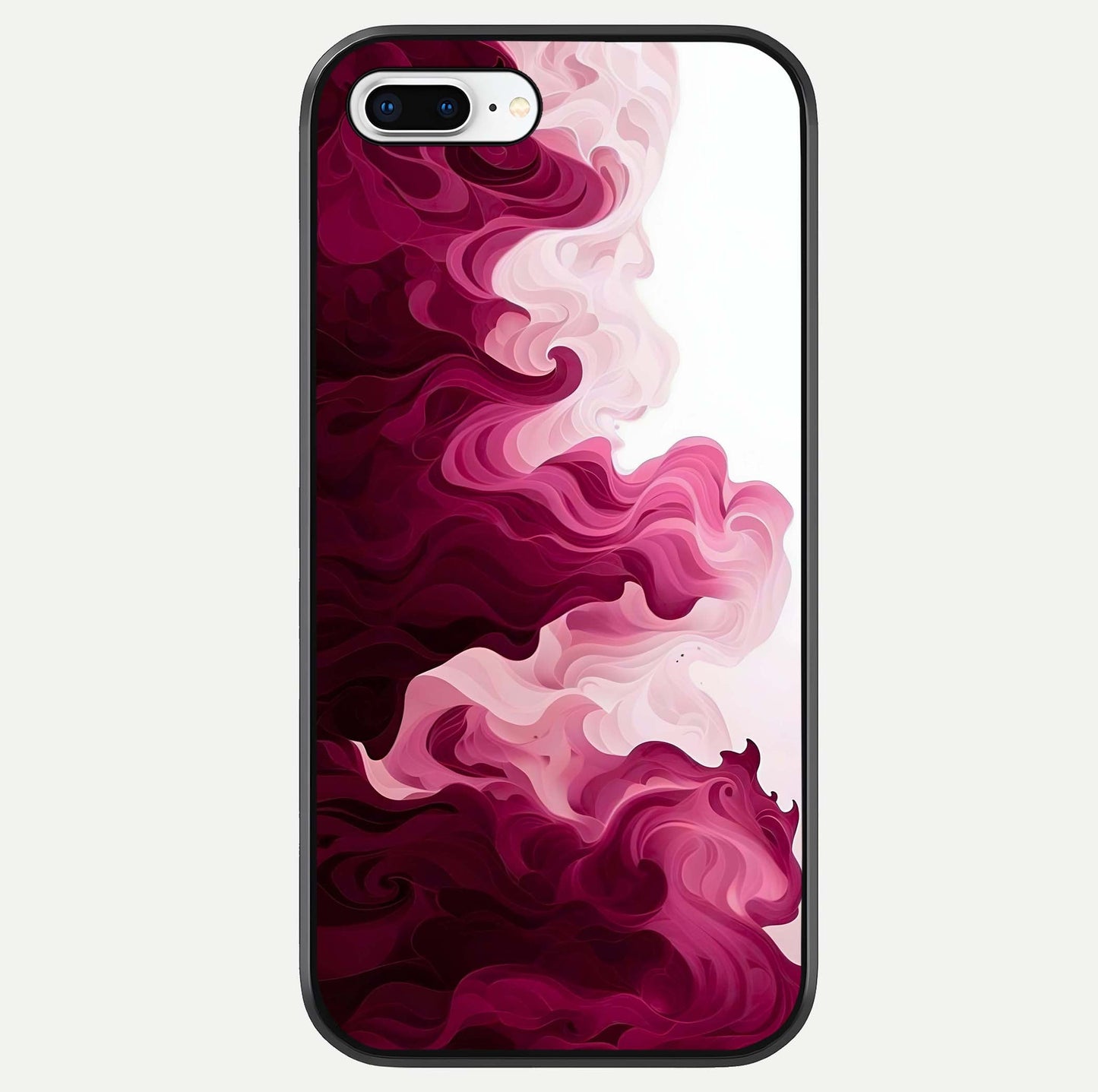 Crimson Wave Flow Glass Case For iPhone 8 Plus by Custom World