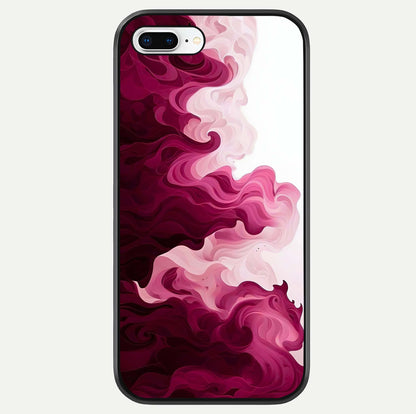 Crimson Wave Flow Glass Case For iPhone 8 Plus by Custom World
