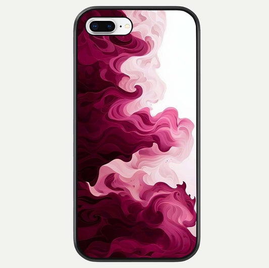 Crimson Wave Flow Glass Case For iPhone 8 Plus by Custom World