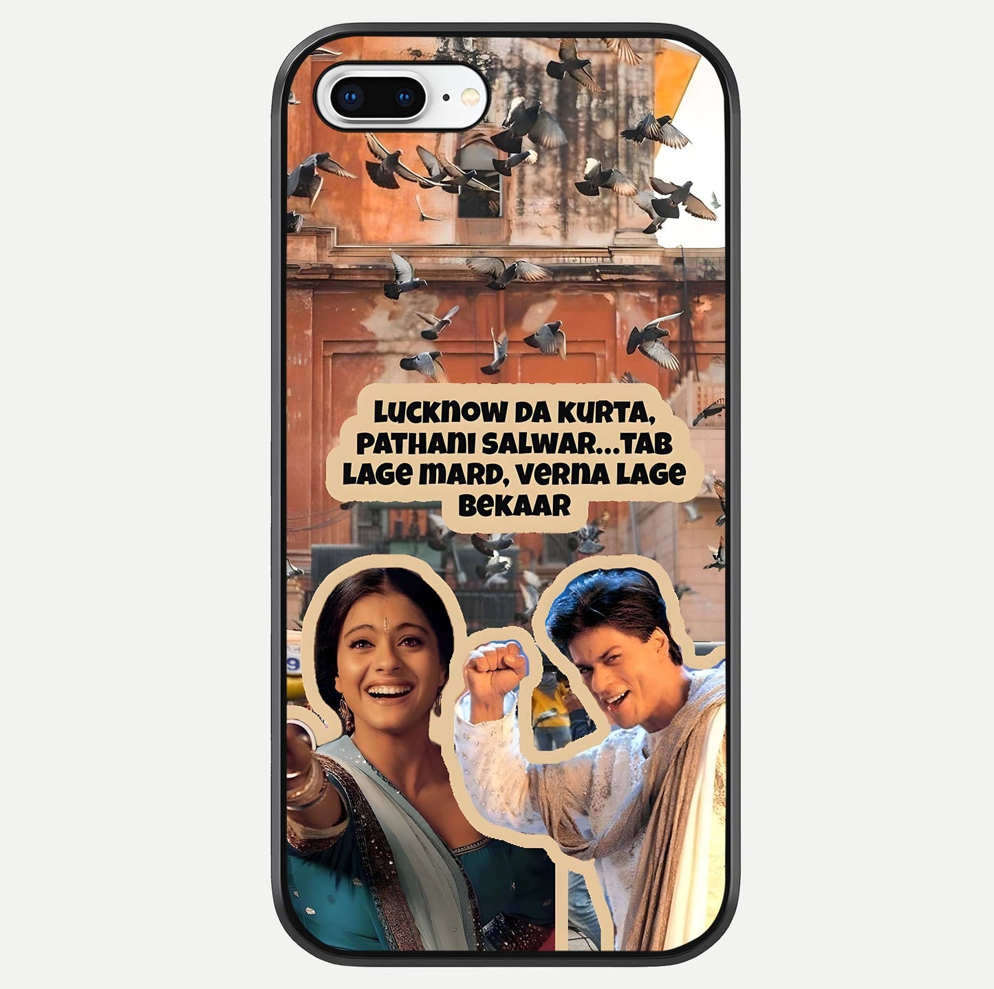 Desi Retro Vibes Glass Case For iPhone 8 Plus by Custom World