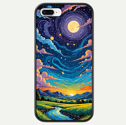 Dreamy Night Landscape Glass Case For iPhone 8 Plus by Custom World