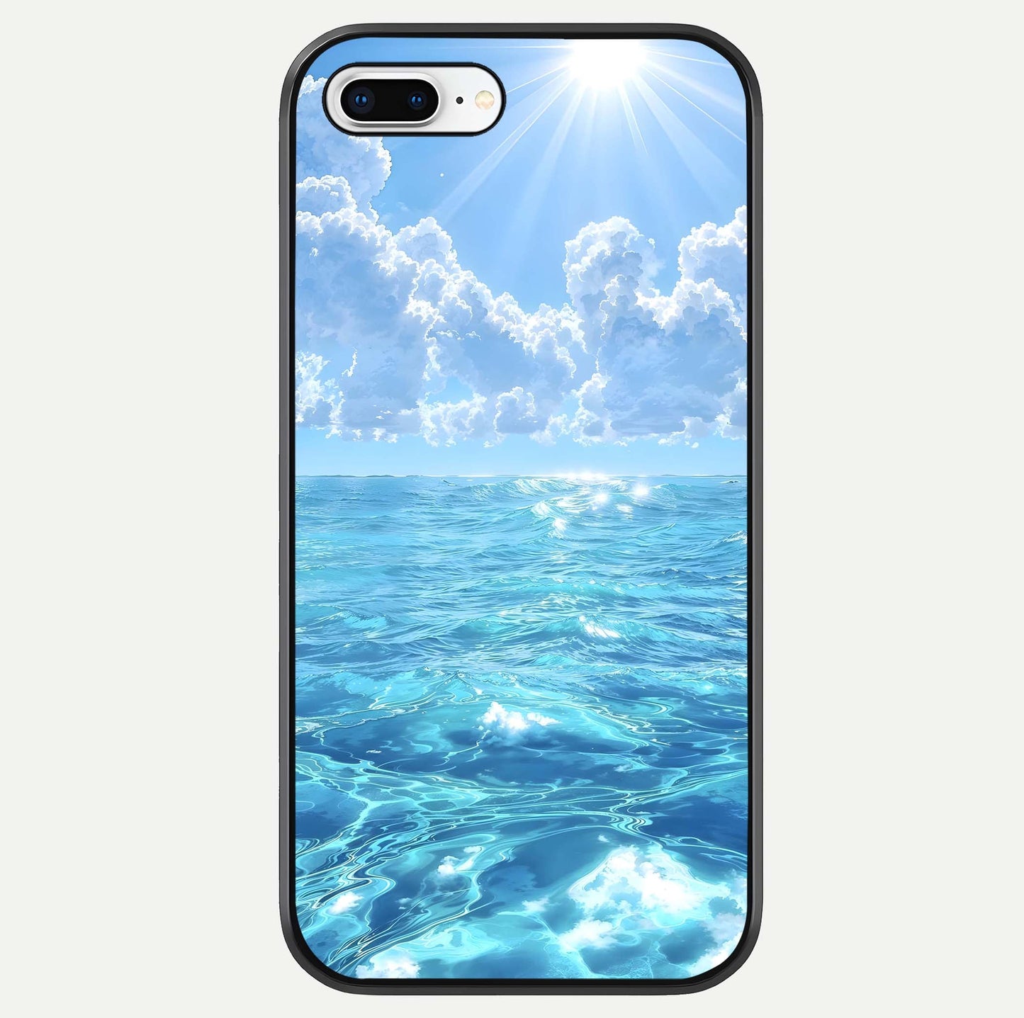 Endless Ocean Horizon Glass Case For iPhone 8 Plus by Custom World