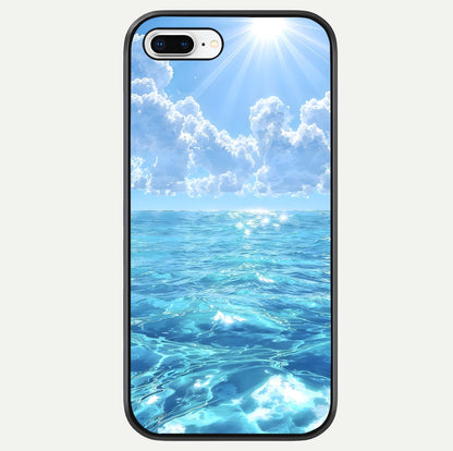 Endless Ocean Horizon Glass Case For iPhone 8 Plus by Custom World