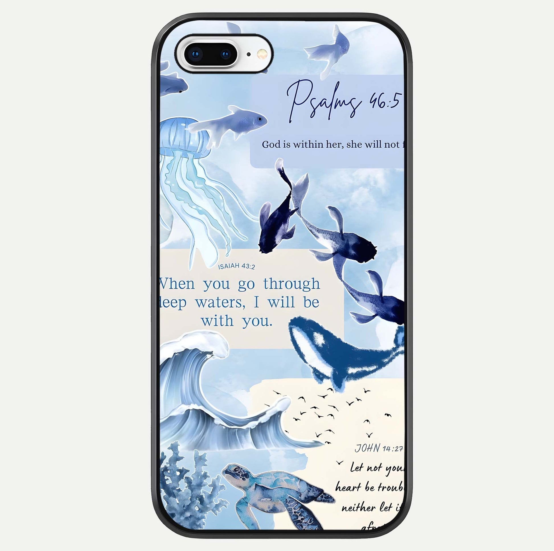 Faithful Ocean Promise Glass Case For iPhone 8 Plus by Custom World