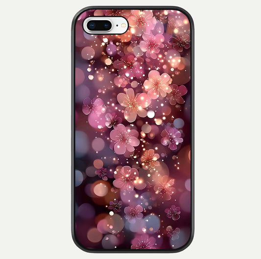 Glowing Petal Bliss Glass Case For iPhone 8 Plus by Custom World