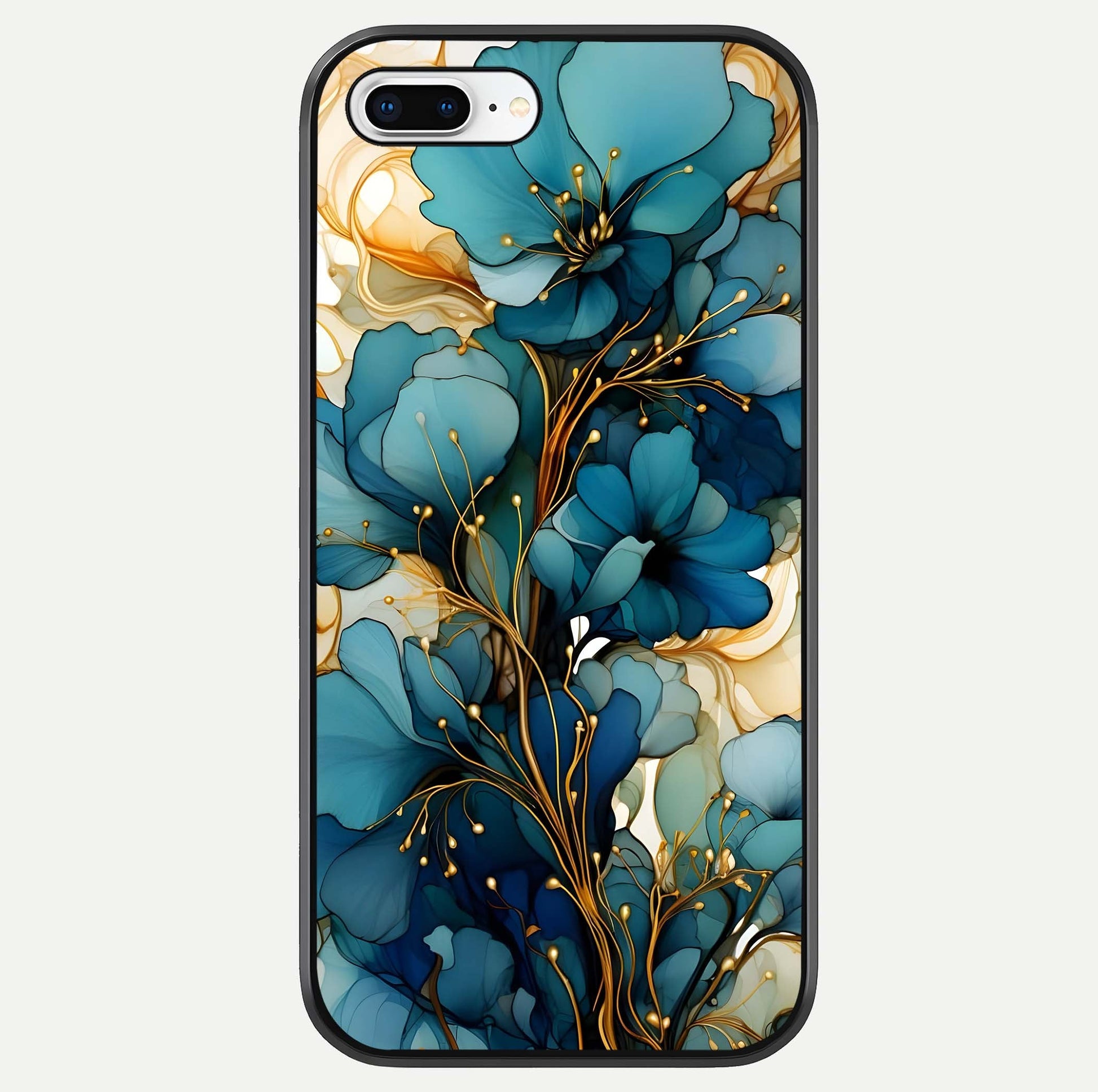 Golden Bloom Symphony Glass Case For iPhone 8 Plus by Custom World