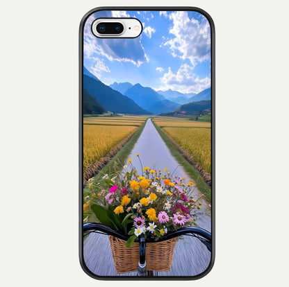 Golden Field Journey Glass Case For iPhone 8 Plus by Custom World