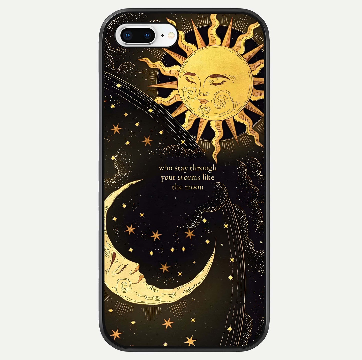 Golden Lunar Love Glass Case For iPhone 8 Plus by Custom World