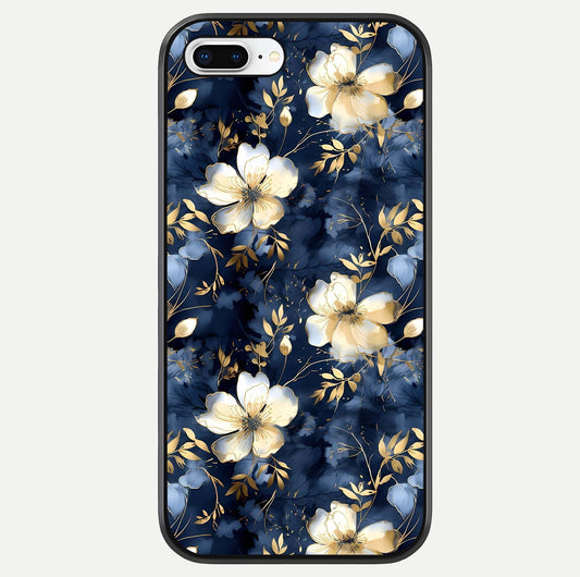 Golden Midnight Bloom Glass Case For iPhone 8 Plus by Custom World