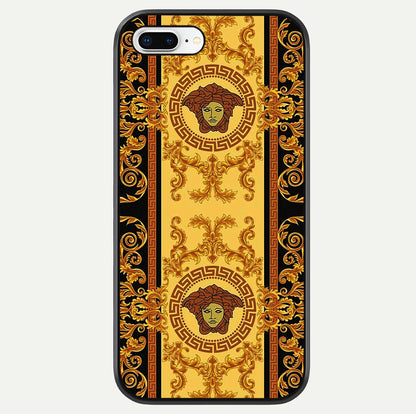 Golden Royal Heritage Glass Case For iPhone 8 Plus by Custom World