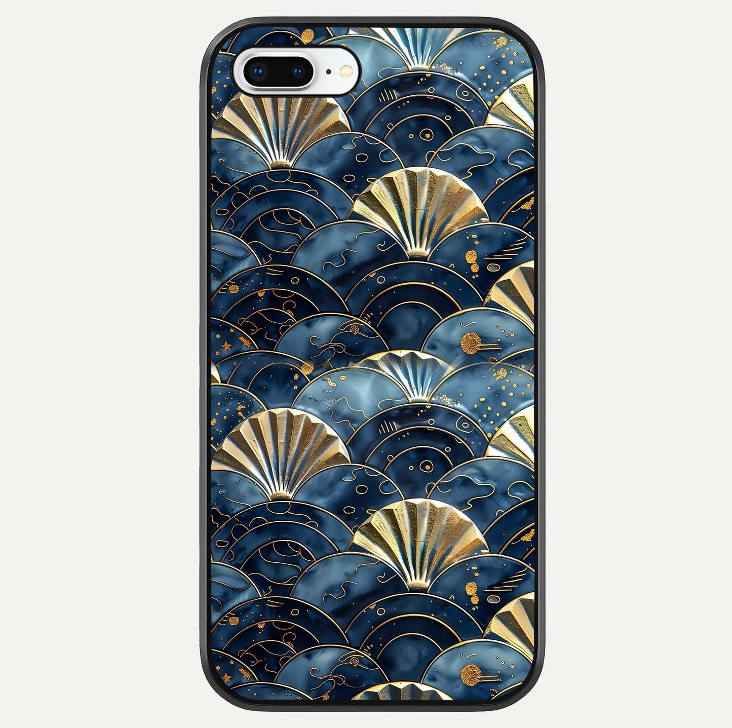 Golden Wave Luxe Glass Case For iPhone 8 Plus by Custom World