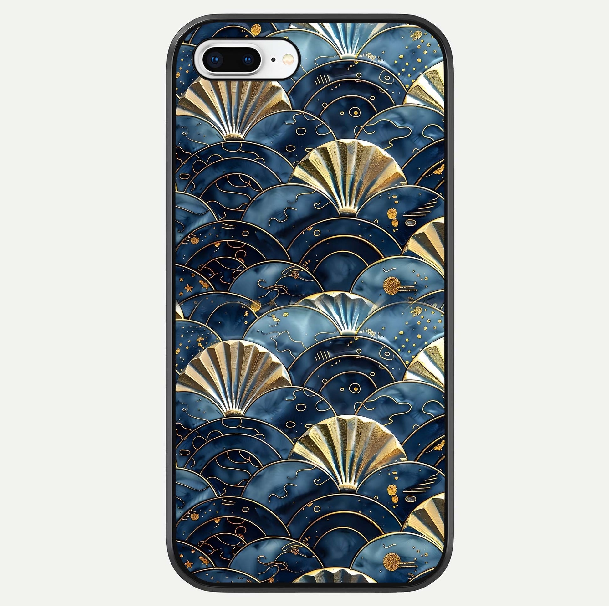 Golden Wave Luxe Glass Case For iPhone 8 Plus by Custom World