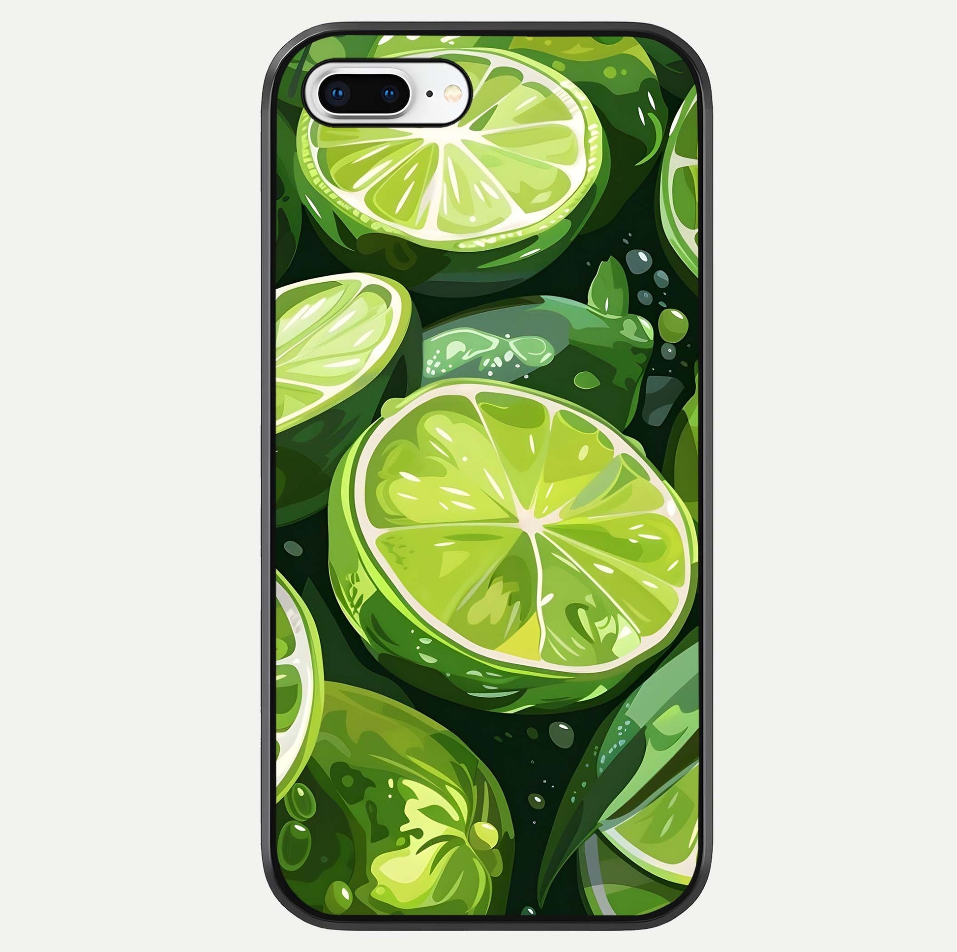 Green Lemon Glass Case For iPhone 8 Plus by Custom World