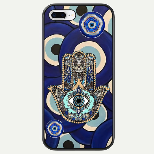Hamsa Divine Guard Glass Case For iPhone 8 Plus by Custom World
