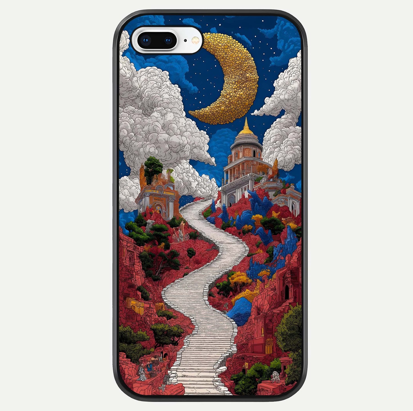 Heavenly Moon Path Glass Case For iPhone 8 Plus by Custom World