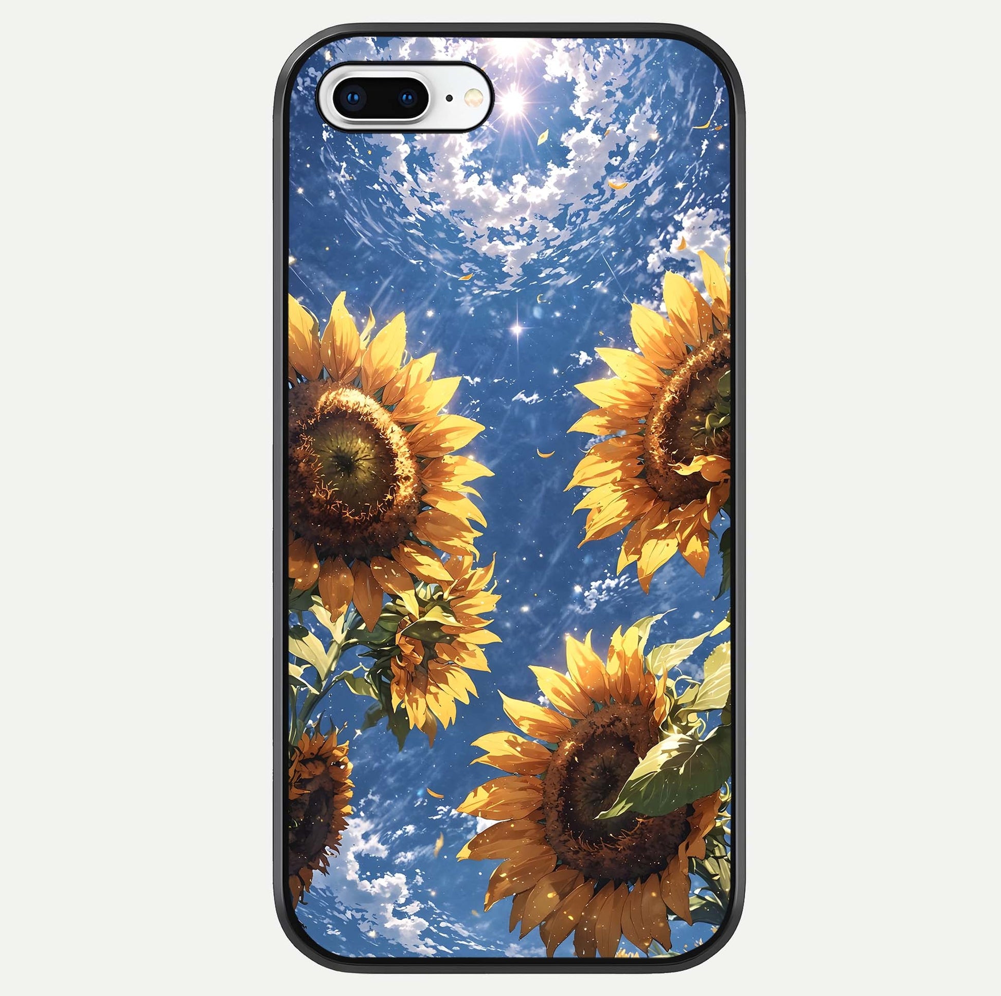 Heavenly Sunflower Rise Glass Case For iPhone 8 Plus by Custom World