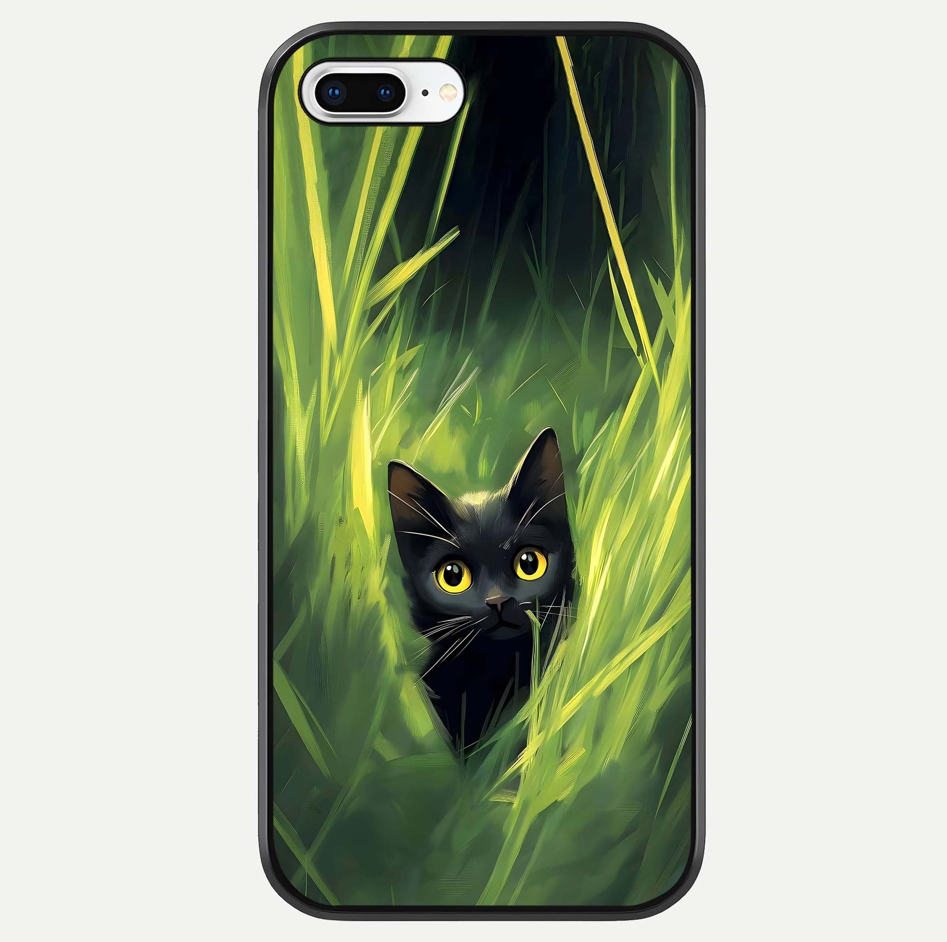 Hidden Cat Whisper Glass Case For iPhone 8 Plus by Custom World