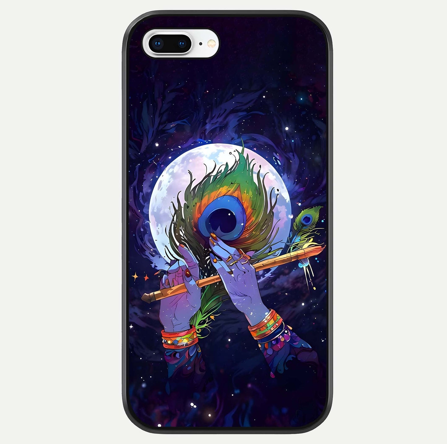 Krishna Hands Art Glass Case For iPhone 8 Plus by Custom World